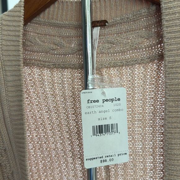 NWT Free People Moon River Cardigan Sweater Knit Cardigan Neutral Earthy Chic - Picture 7 of 13